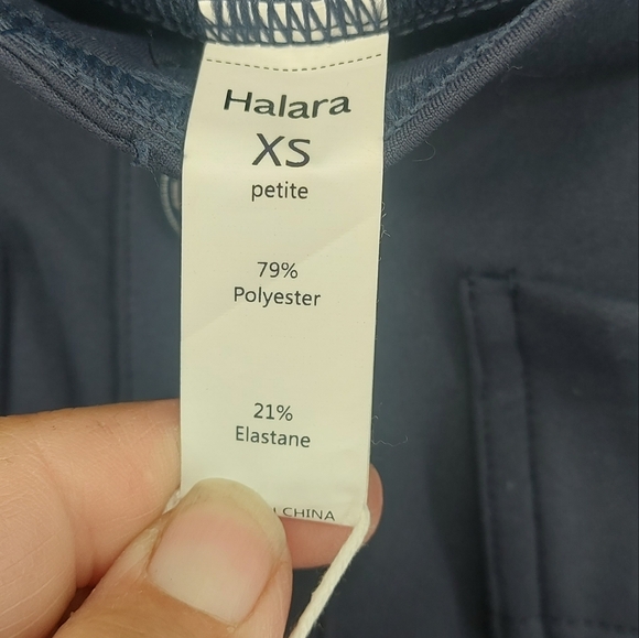 Halara High Waisted Button Multiple Pockets Straight Leg Casual Pants XS Blue - Picture 7 of 8